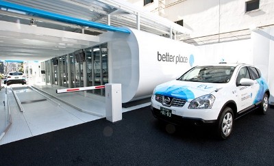 The recently opened Better Place EV battery swapping station