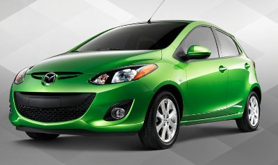 The 2011 Mazda 2 looks an awful lot like Slimer from Ghostbusters when painted green, maybe Mazda should use that for the next ad campaign.